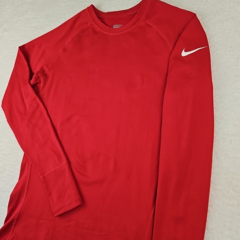 Nike Pro Shirt Womens Large Fuchsia Long Sleeve Compression Dri-FIT